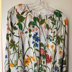 Rodebjer Women's Green Adania Blouse In Ecru
